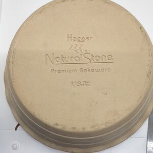 Haeger NaturalStone Premium Bakeware Stoneware Pie Dish 9in Round Beige